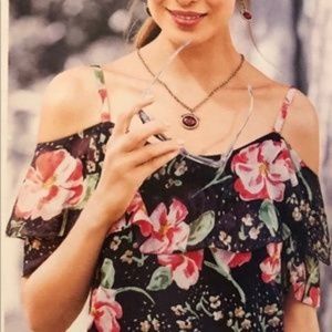 CAbi Fairy Tale Cold Shoulder Top #5220 M